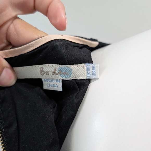 Boden ottoman black‎ knitted dress tie neck size 6 - Picture 7 of 8